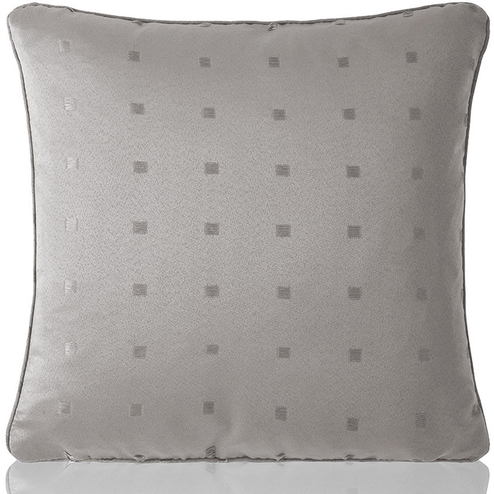 Alan Symonds Silver Dobby Square Cushion with Polyester Filled Pad 45 x 45cm 4 Pack Image 2