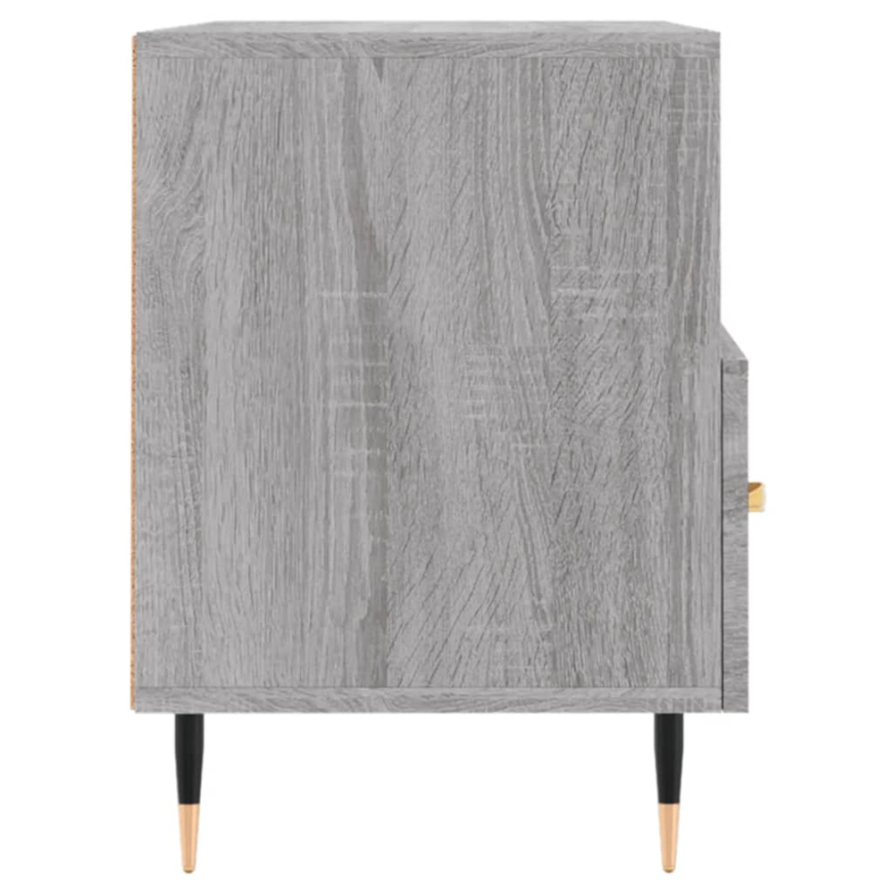 vidaXL 2 Drawer 2 Shelf Grey Sonoma TV Cabinet Image 7