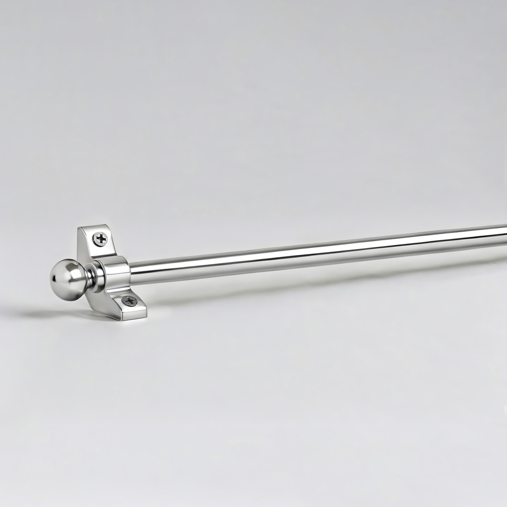 New Edge Blinds Satin Silver Ball End Finial Premium Metal Stair Rod Set 72.5cm x 10mm 13 Pack Image 3