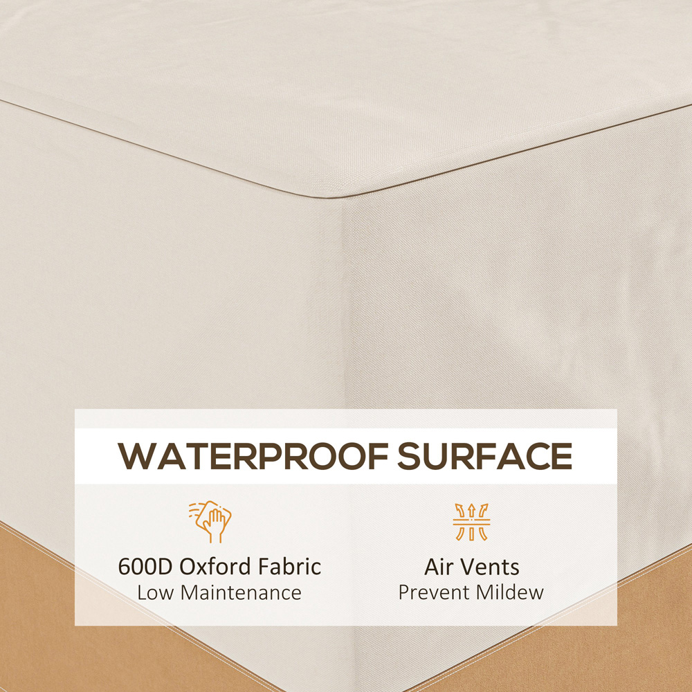 Outsunny Beige Oxford Fabric Waterproof Garden Furniture Cover with Vents 275 x 208 x 78cm Image 7