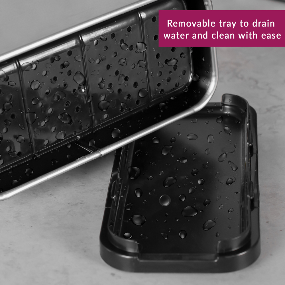 Innoteck Essentials 4 Compartment Stainless Steel Cutlery Holder Image 5