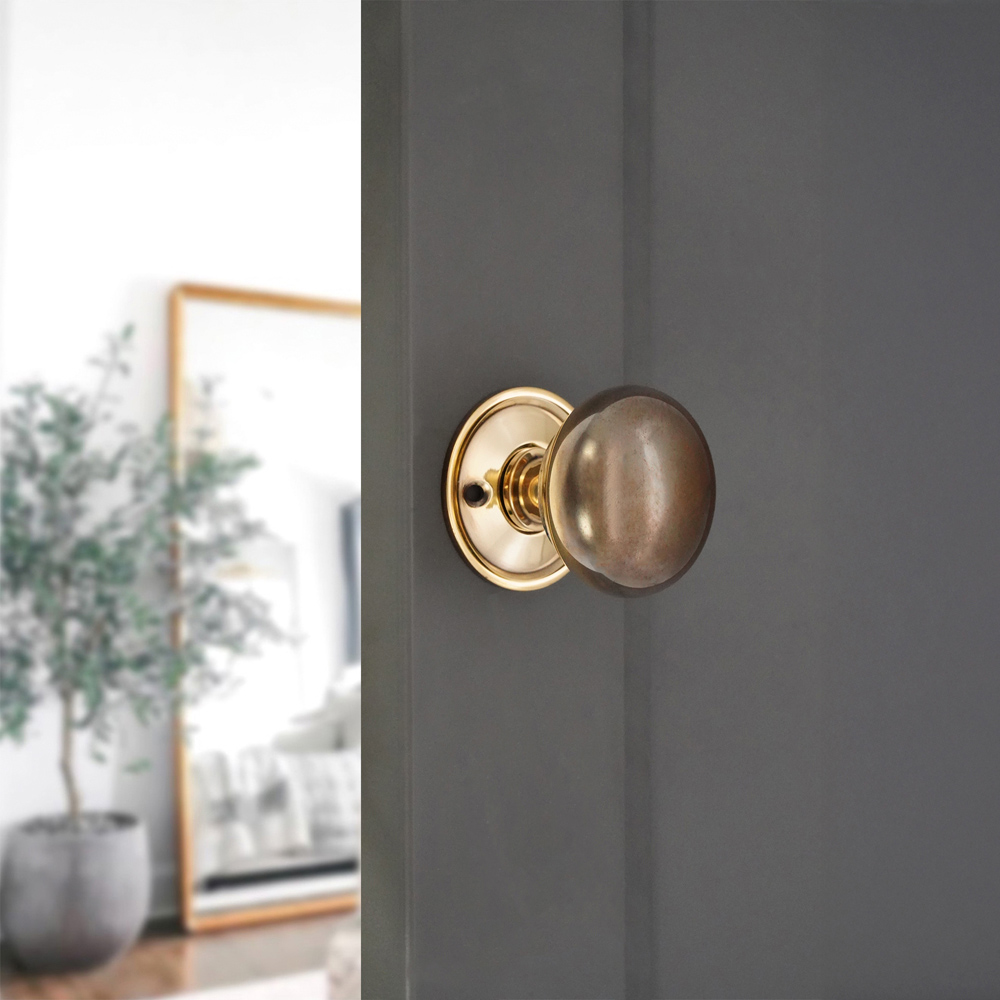 Spira Brass Aged Brass Cottage Large 50mm Rim and Mortice Door Knob 2 Pack Image 2