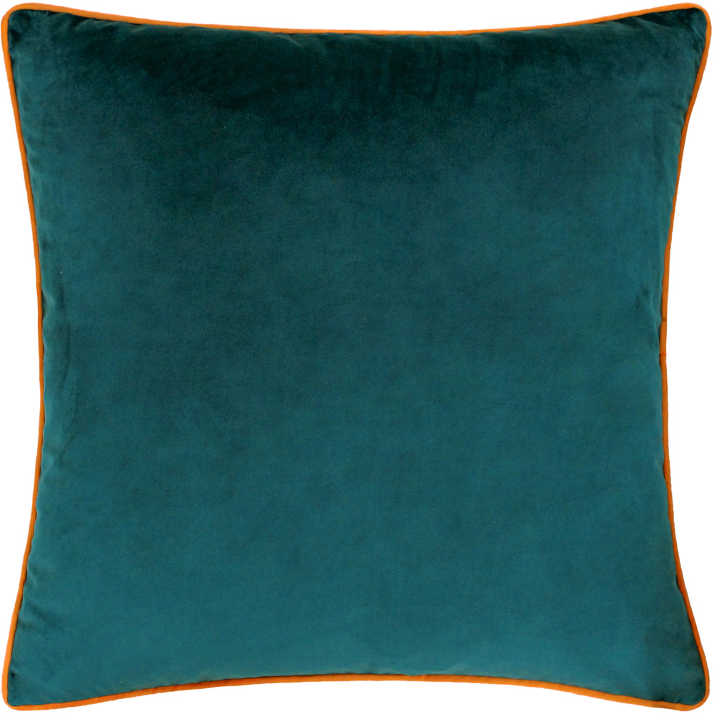 Furn Meridian Teal and Tiger Velvet Cushion 45 x 45cm Image 1