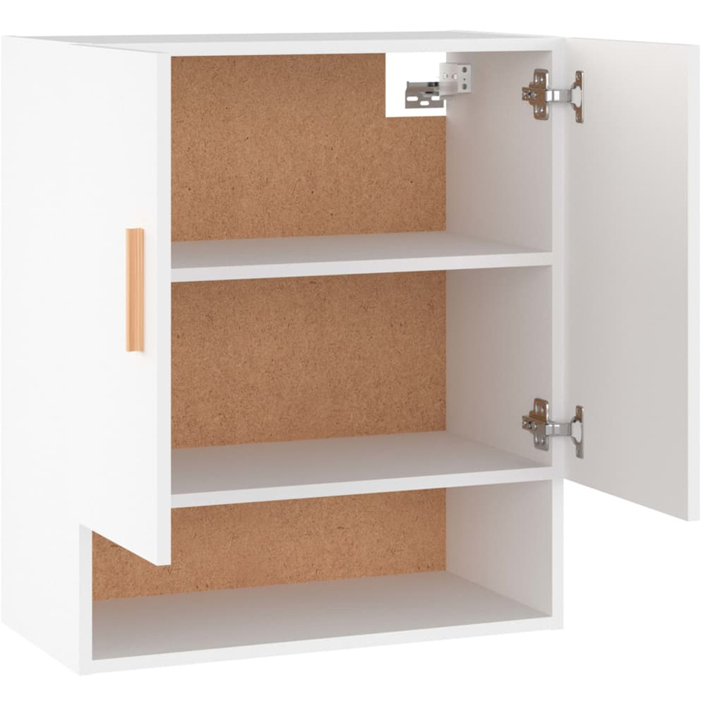 vidaXL 2 Door Single Open Shelf White Wall Cabinet Image 5