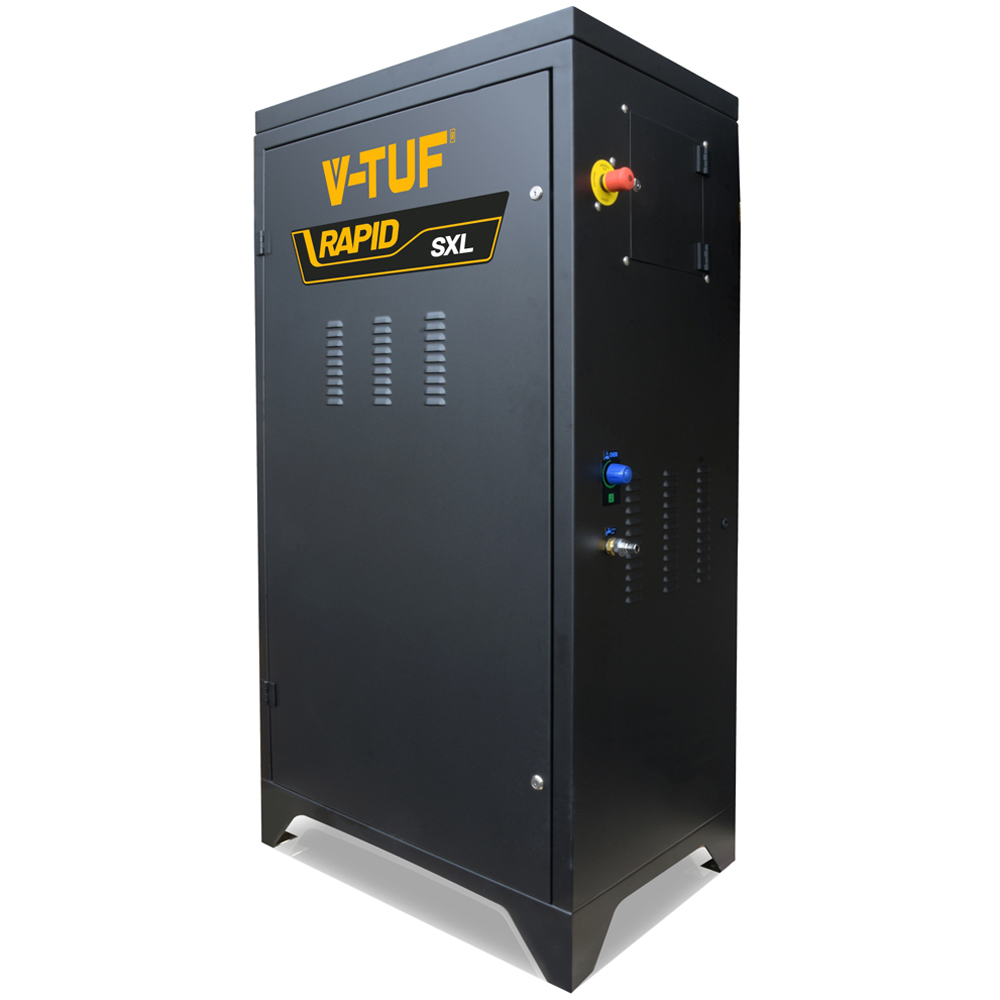 V-TUF RAPID SXL BE-240V Static Hot Pressure Washer 100Bar with Black Edition Cabinet Image 1
