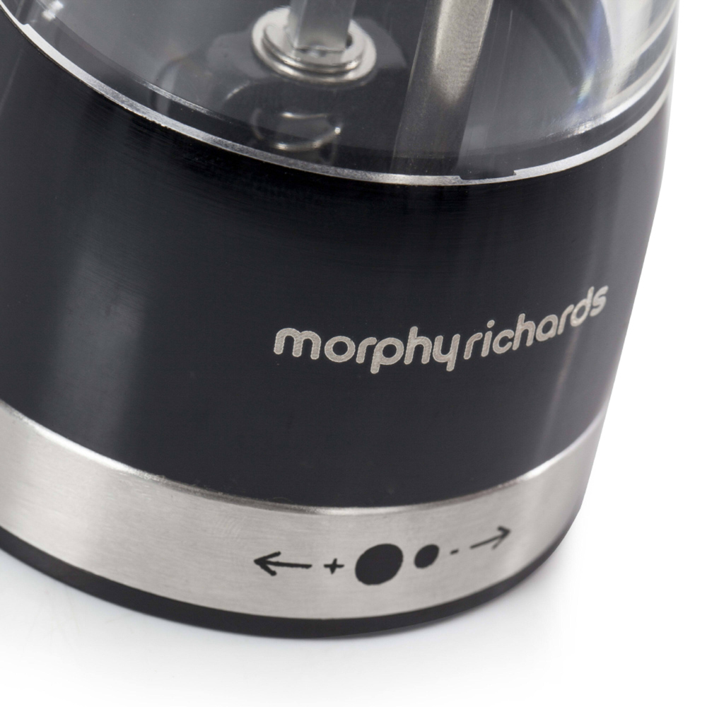 Morphy Richards Black Electronic Salt and Pepper Mill Wilko