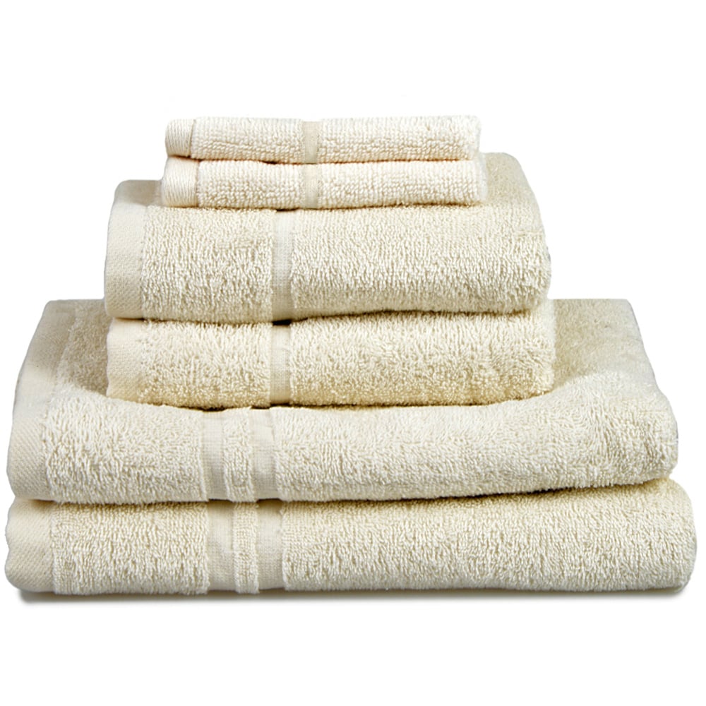Allure Bath Fashions Hotel Essentials Supersoft Cotton Cream Towel Bundle Set of 6 Image 1