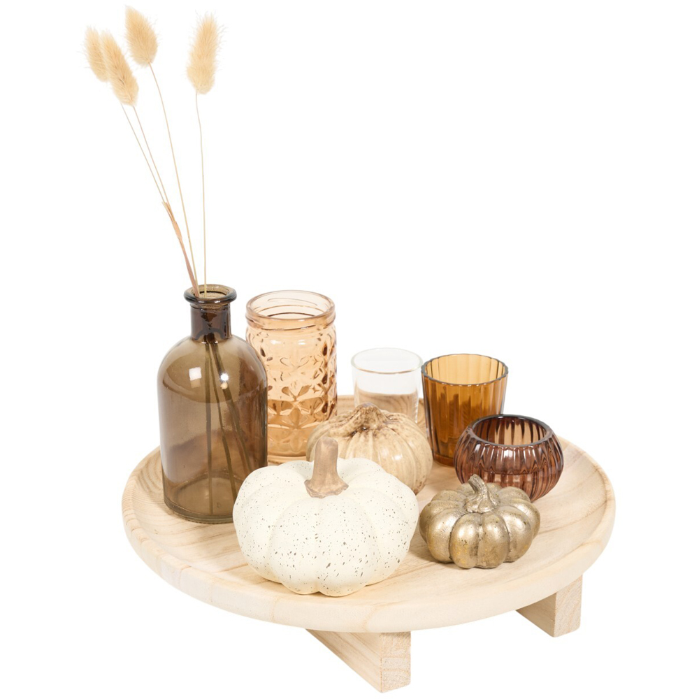 Neutral Pumpkin Candle Tray Image 6