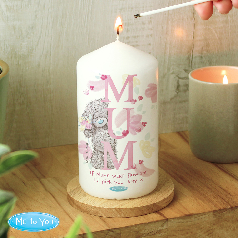 Personalised Memento Personalised Me To You MUM Pillar Candle Image 2