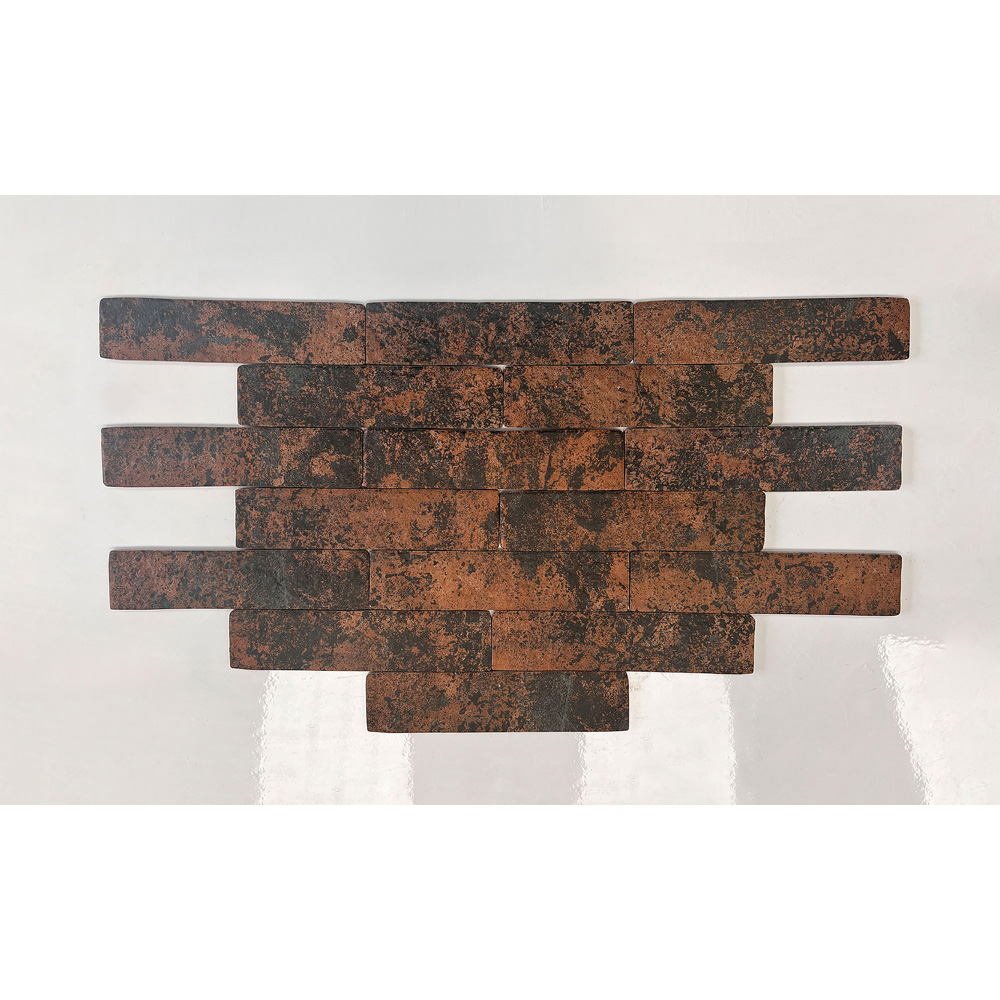 Top Ceramics Red and Black Brick Effect Porcelain Wall Tile 250 x 60mm Image 3
