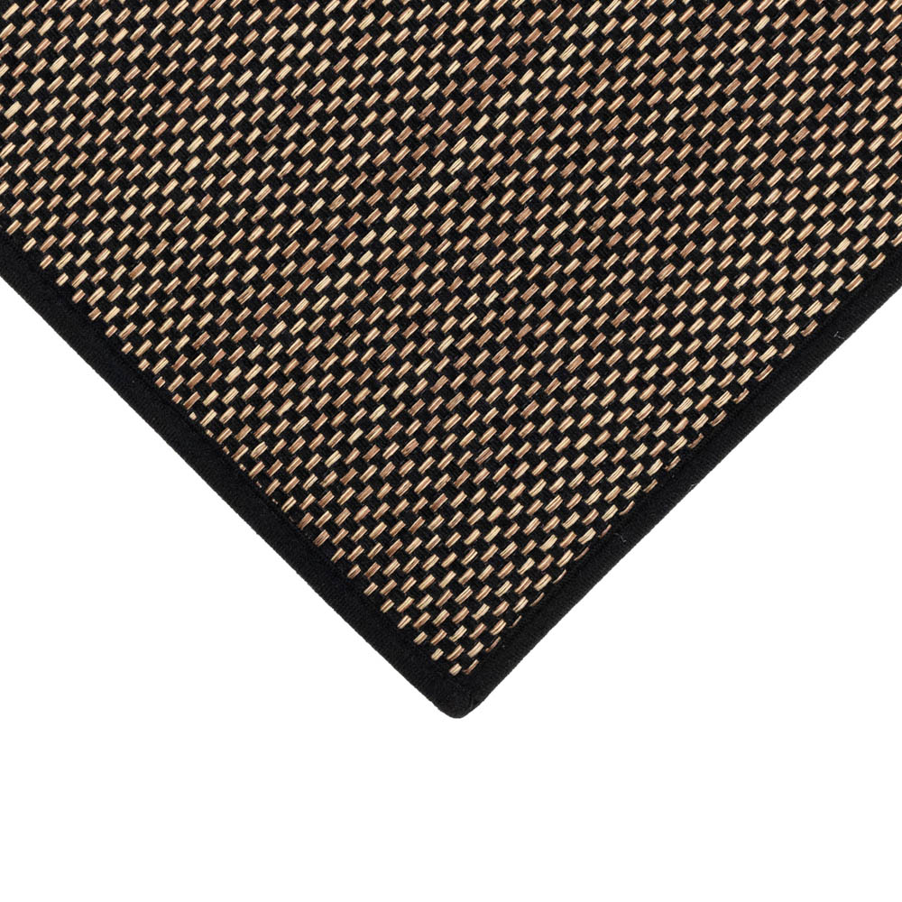 JVL Antarra Black and Brown Rubber Backed Door Mat and Runner Set Image 6