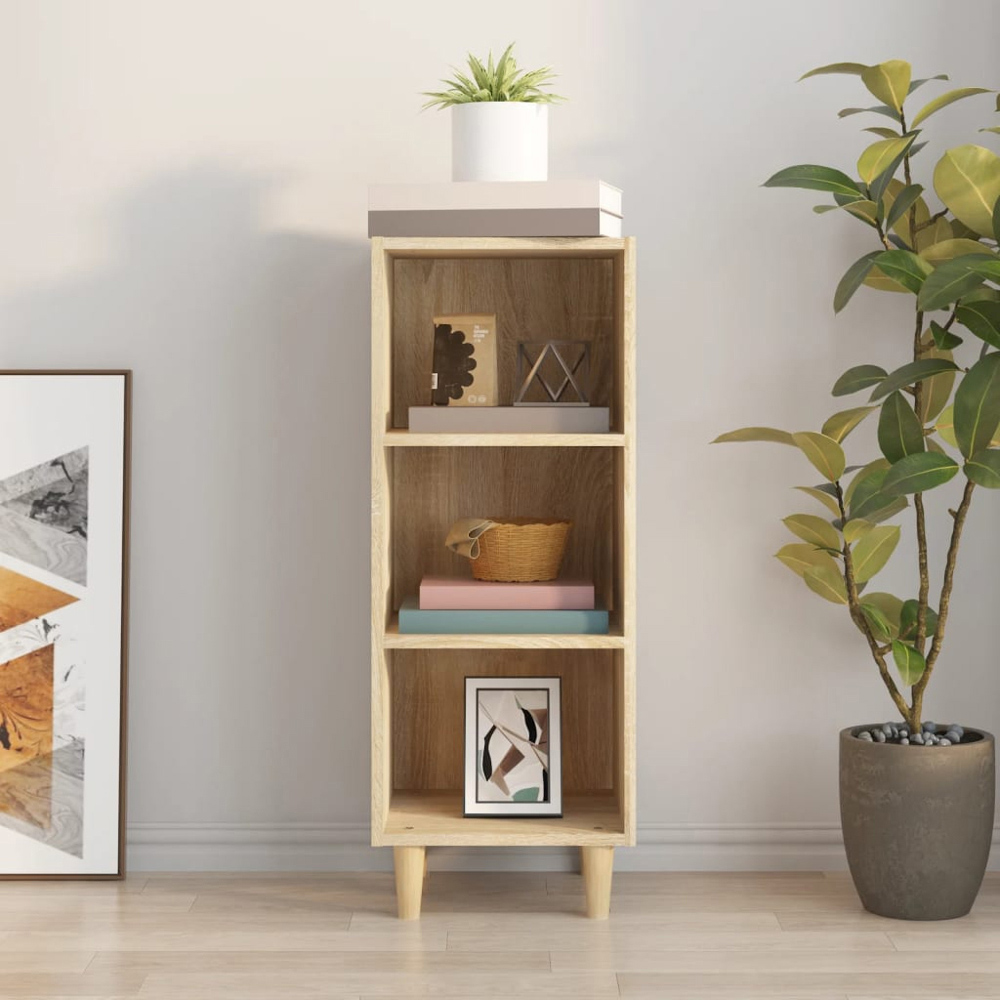 vidaXL 3 Shelf Sonoma Oak Sideboard Image 6