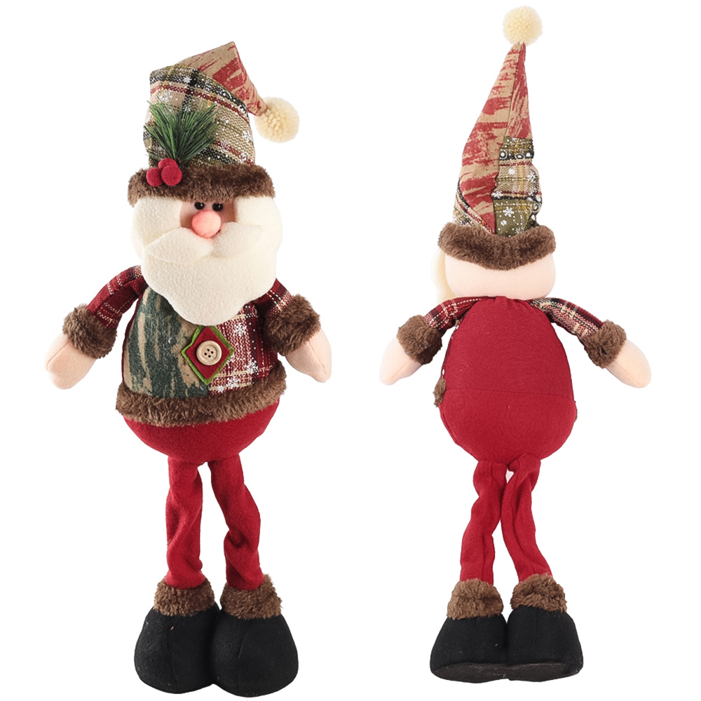 Living and Home Plush Santa Claus Doll Decoration Ornament Image 3