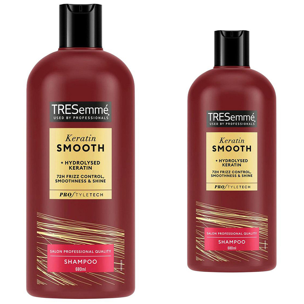 TRESemme Keratin Smooth Hydrolysed Keratin Shampoo 680ml 2 Pack Image 1