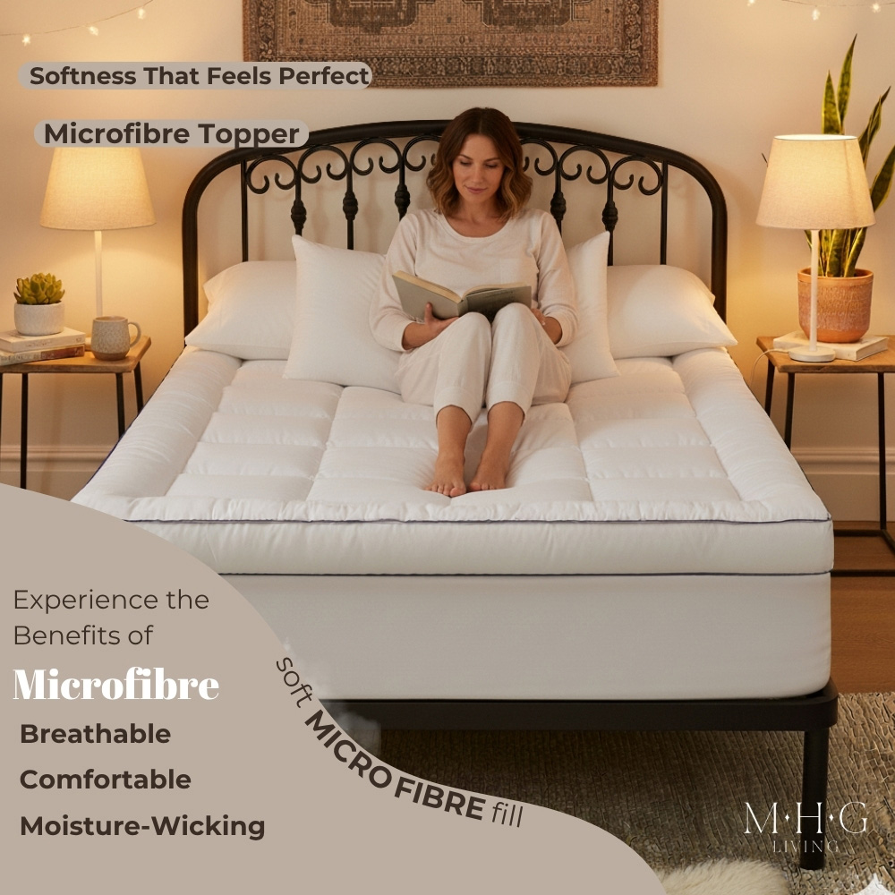 MHG Living Cot Bed Quilted Mattress Topper Image 3