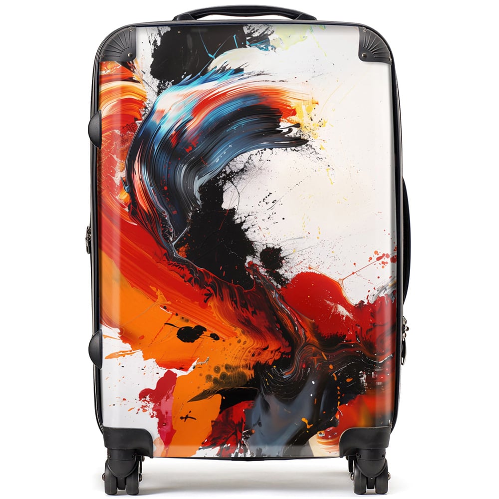 Warren Reed Designer Medium Fiery Waves Abstract Motion Suitcase Image 1