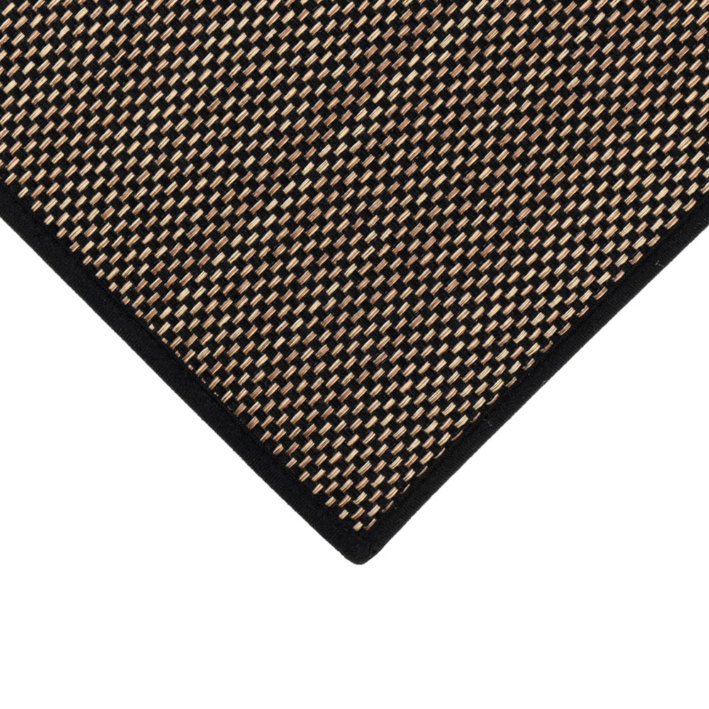 JVL Antarra Black and Brown Rubber Backed Door Runner 50 x 150cm Image 4