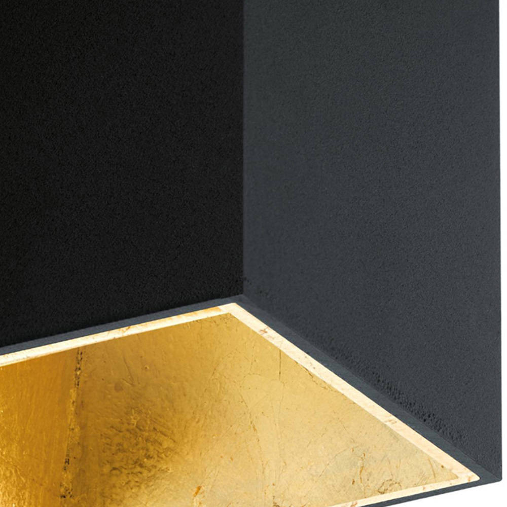 EGLO Polasso Cuboid Black and Gold LED Ceiling Light Image 3
