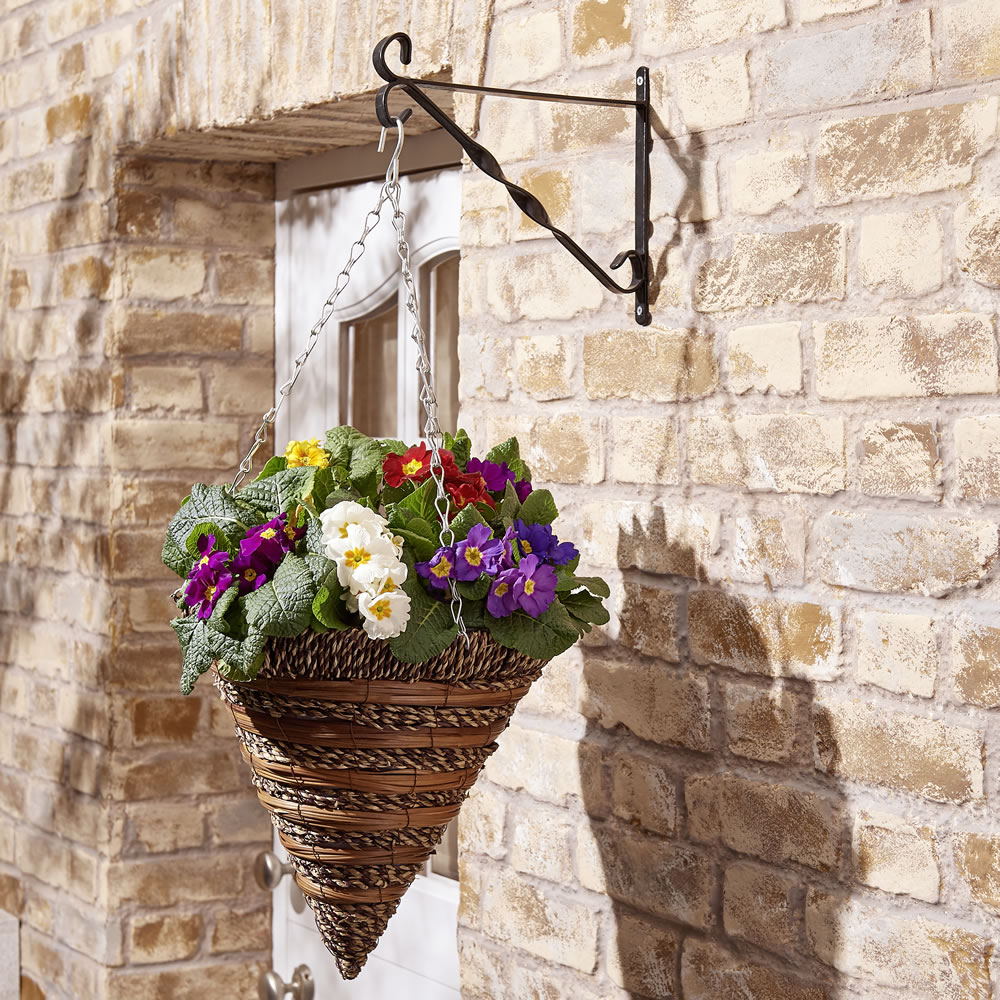 Wilko 30cm Seagrass Cone Hanging Basket Image 2