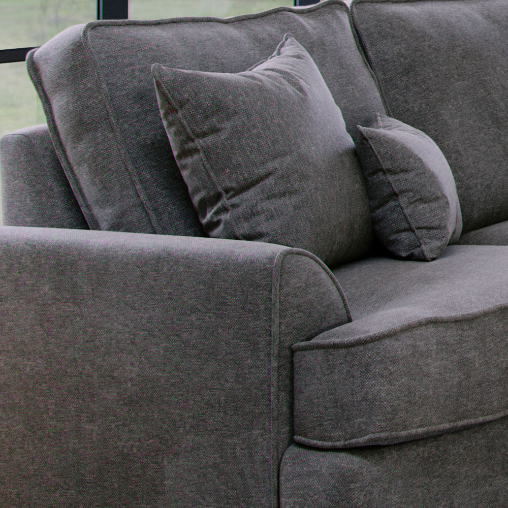 Alba City 2 Seater Steel Fabric Sofa Image 3