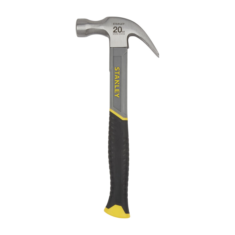 Stanley 20oz Fibreglass Curved Claw Hammer Image 1