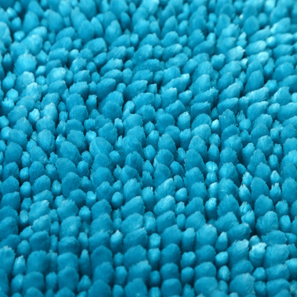 Allure Bath Fashions Turquoise Velvet Chenille Bobble Non-Slip Bath Mat Image 3