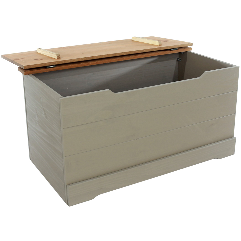 Core Products Corona Classic Grey Pine Wood Storage Trunk Image 5