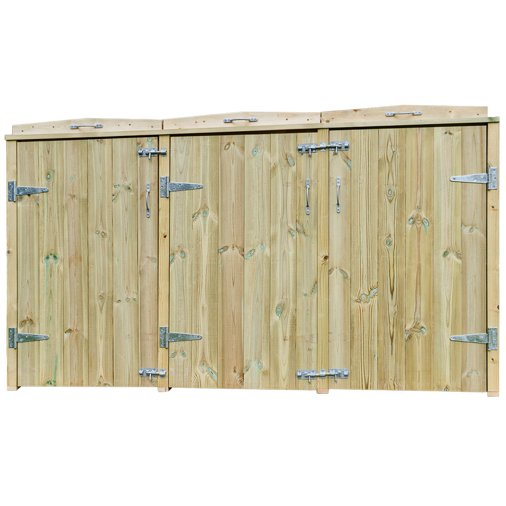 The Garden Village Shireburn 6 Recycle Box Storage Shed Image 1