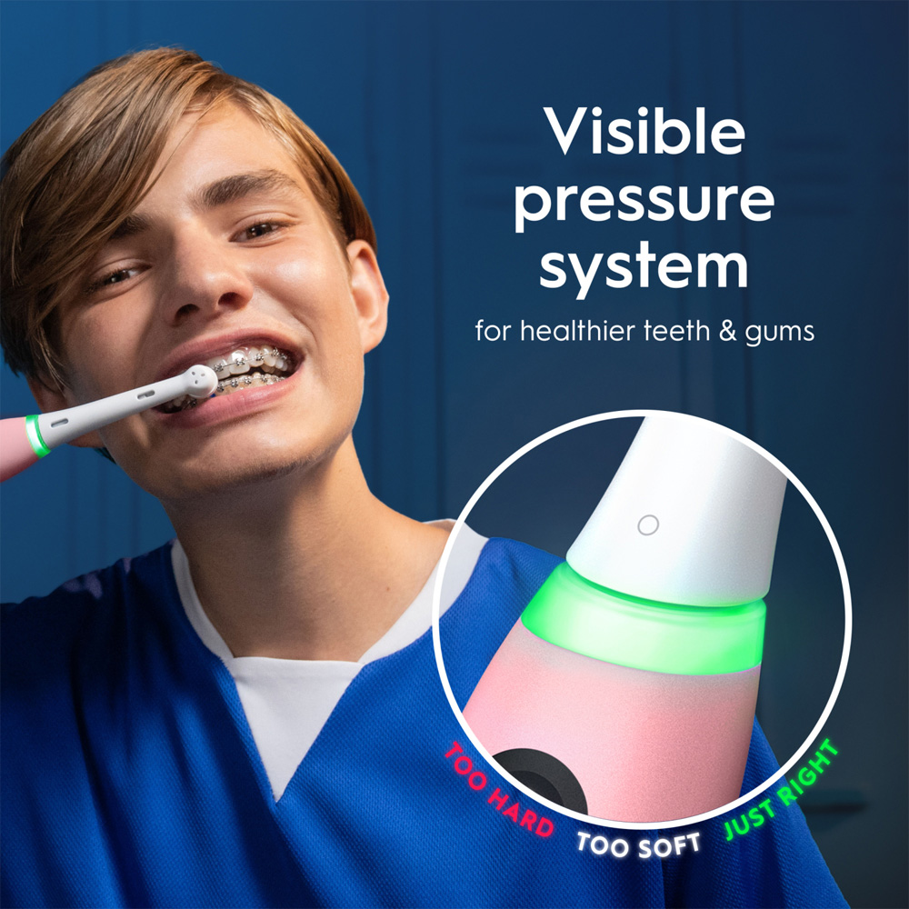 Oral-B iO5 Series Blush Pink Smart Pressure Sensor Rechargeable Electric Toothbrush Image 9