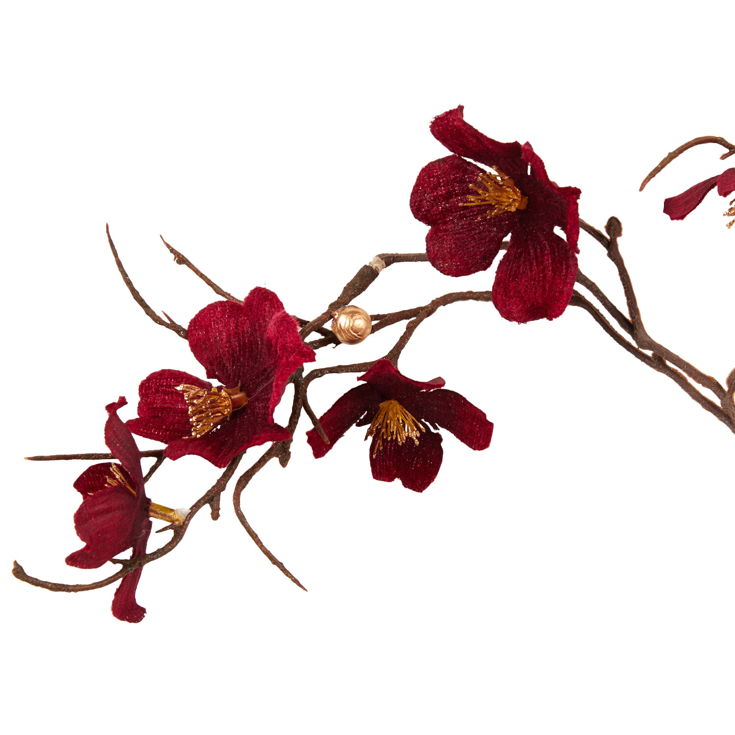 Velvet Blossom Spray - Red Image 2