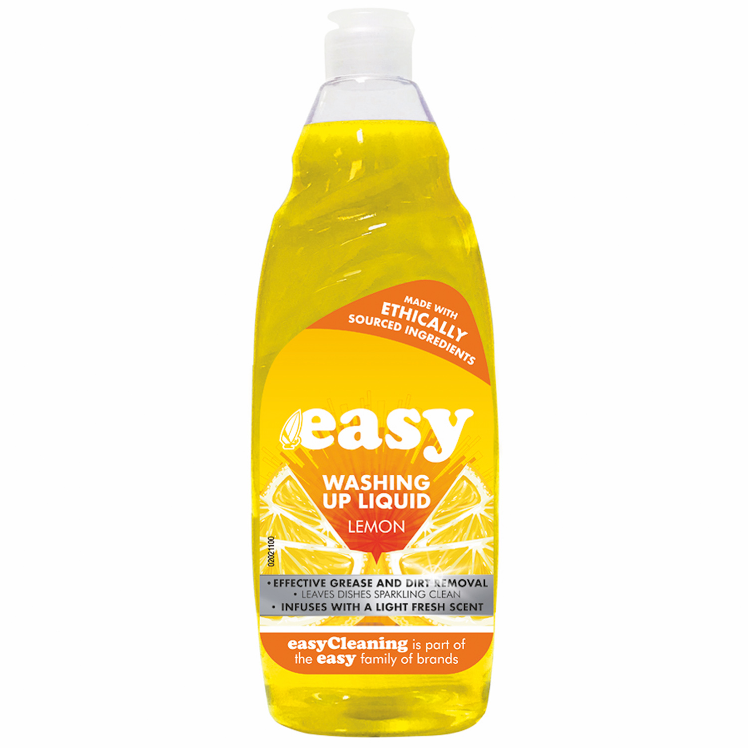 Easy Washing Up Liquid Lemon 500ml Image 2