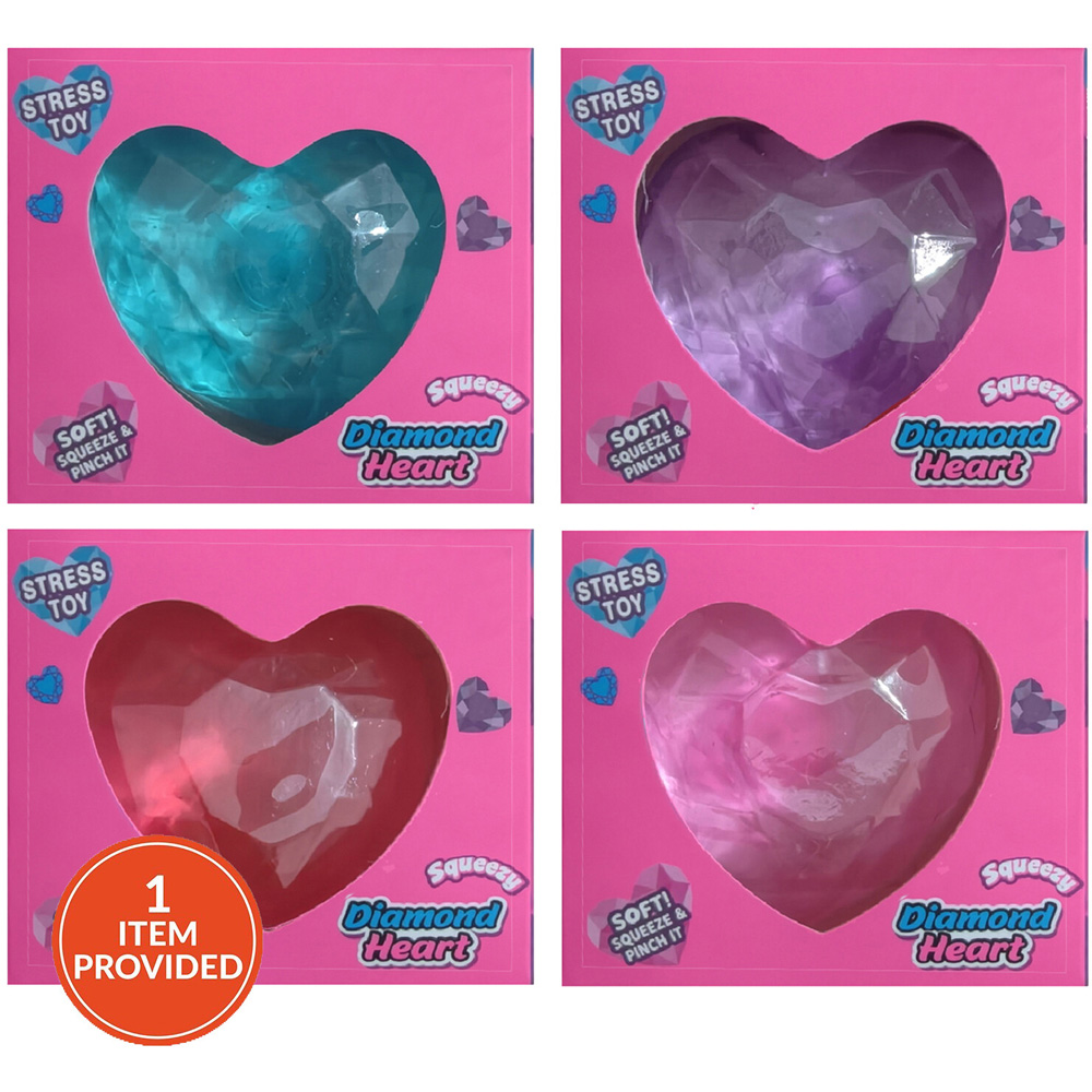 Squeeze Diamond Heart Stress Toy Image 1