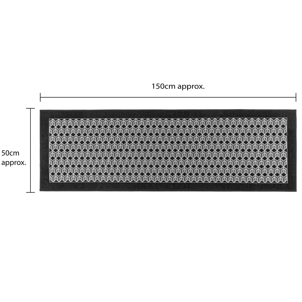 JVL Allure Black Rubber Backed Door Runner 50 x 150cm Image 9