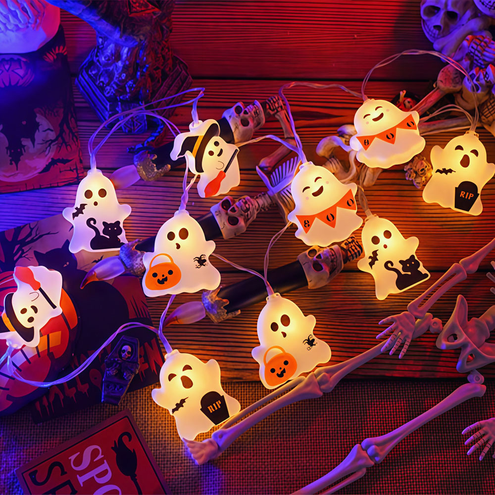 Lovii 10 Warm White LED Assorted Ghost Halloween String Light 1.5m Image 2
