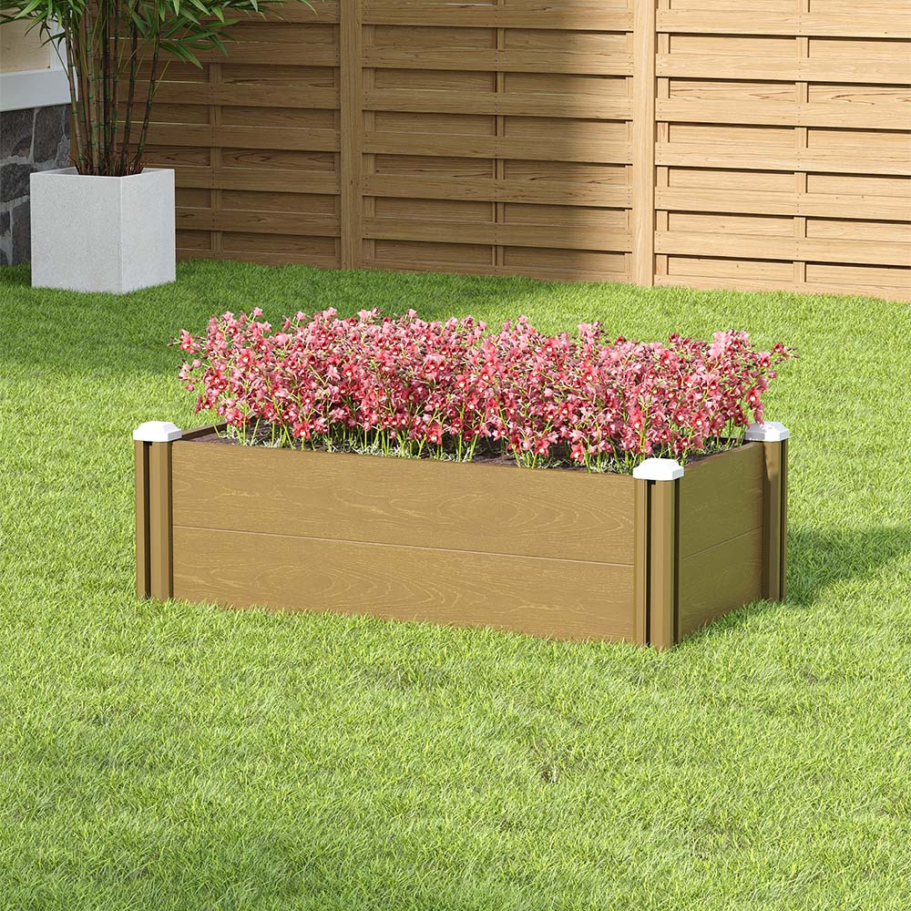 Living and Home Woodgrain Effect Plastic Raised Garden Bed 54 x 102cm Image 5