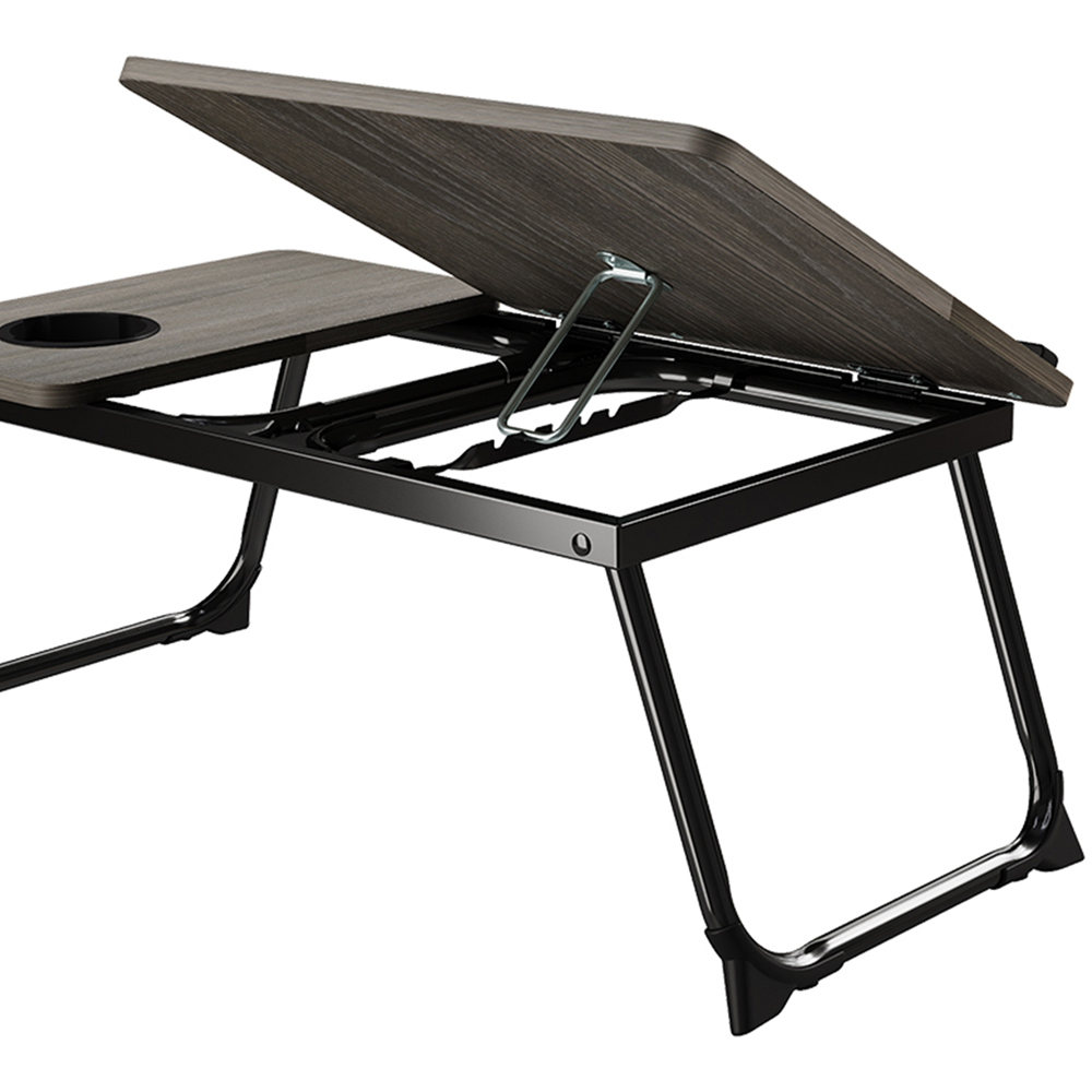 Living and Home Grey Wood Grain Foldable Laptop Bed Table Image 4