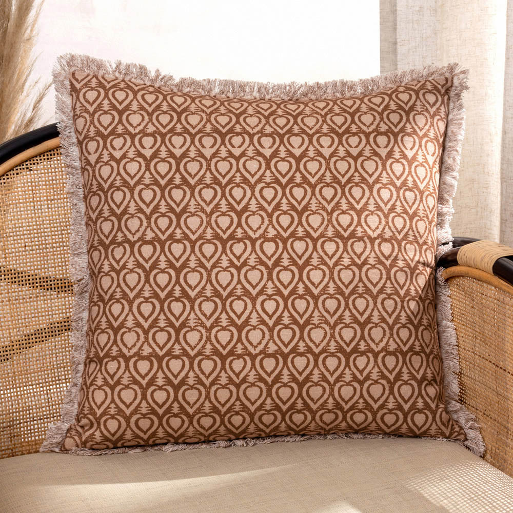 Yard Georgi Pecan Fringed Cushion Image 2