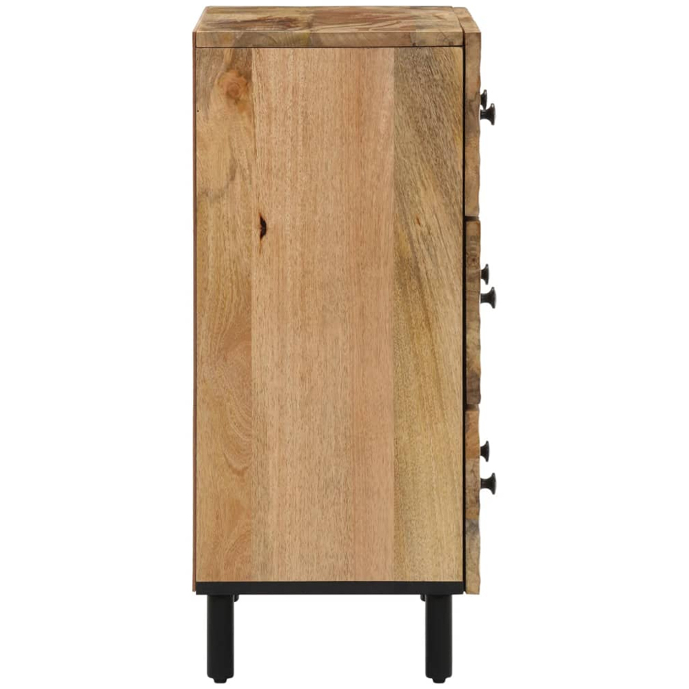 vidaXL 3 Drawer Solid Mango Wood Side Cabinet Image 5