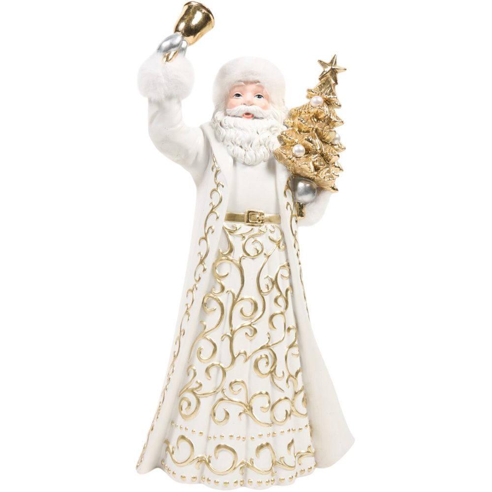 Golden Santa Ornament Image 2