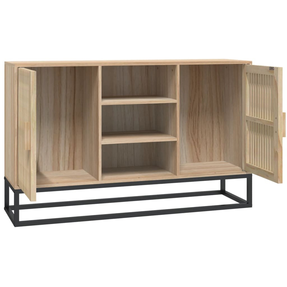 vidaXL 2 Door 3 Shelf Brown Sideboard Image 6