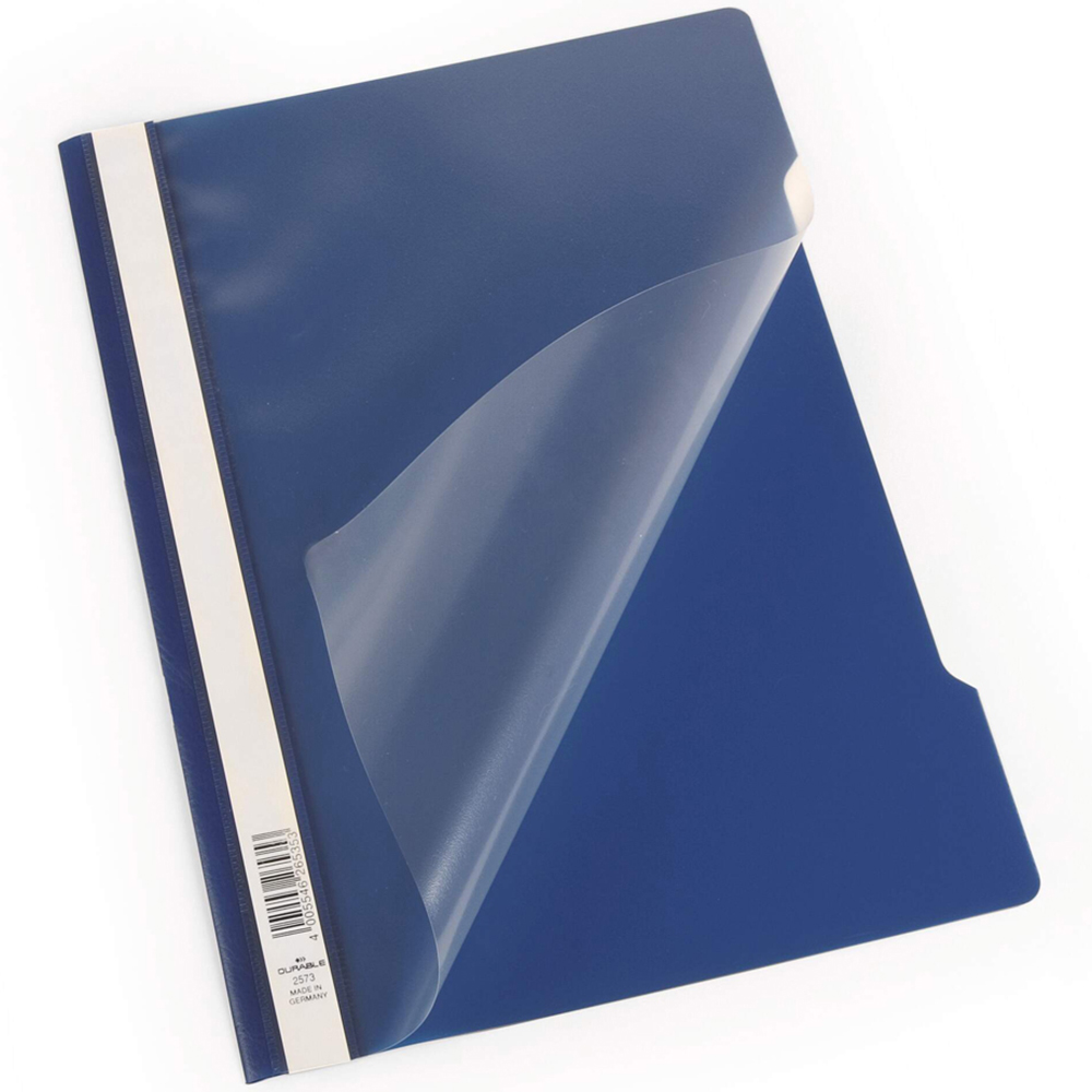 Durable A4 Dark Blue Clear View Project Folder 25 Pack Image 2
