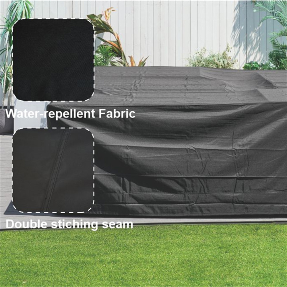 Direct Wicker Black 600D Heavy Duty Waterproof Furniture Cover 230 x 230 x 70cm Image 4