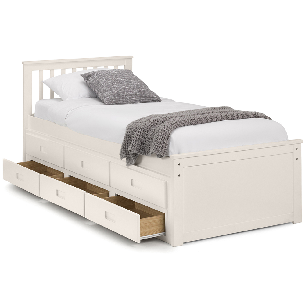Julian Bowen Surf White Maisie Bed with Underbed and Drawers Image 5