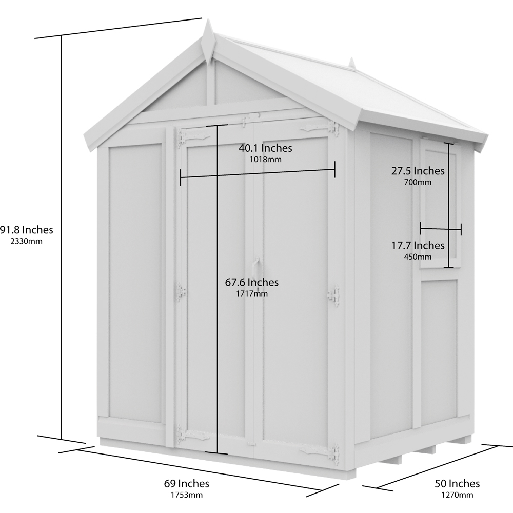 DIY Sheds Pressure Treated Tongue and Groove Timber and Glass 6 x 4ft Greenhouse Image 6