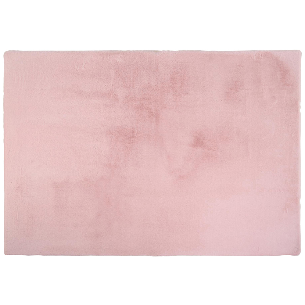 Deluxe Rabbit Faux Fur Rug  - Blossom / 120cm Image 1