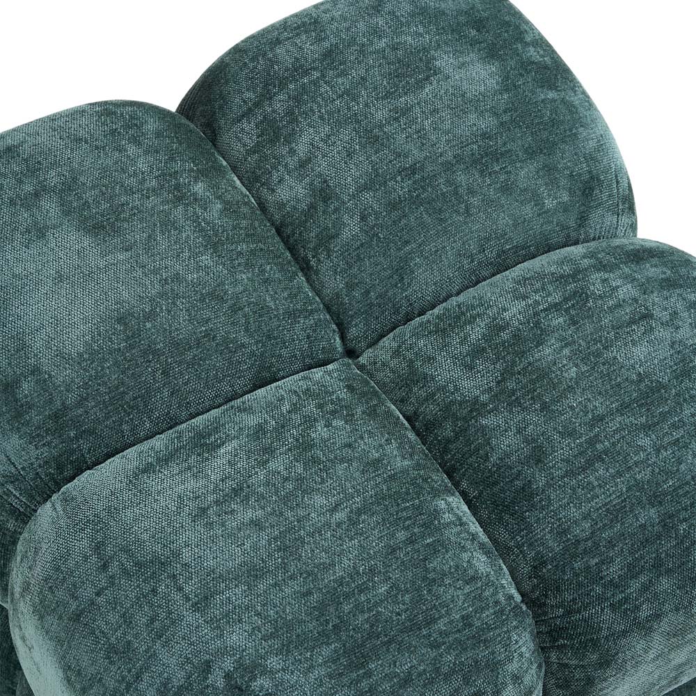Living and Home Green Chenille Segmented Storage Footstool with Lift-Up Lid Image 4