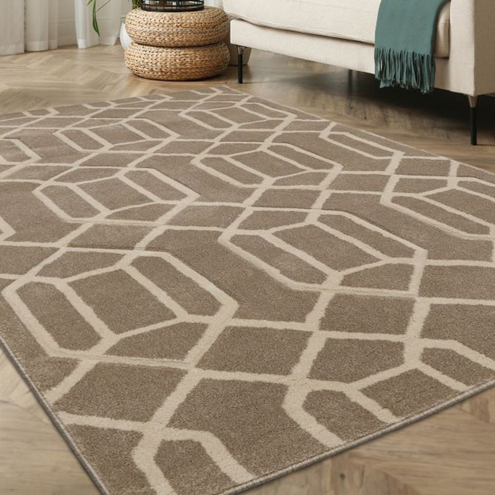 Homemaker Newport Natural Lattice Rug 160 x 230cm Image 1