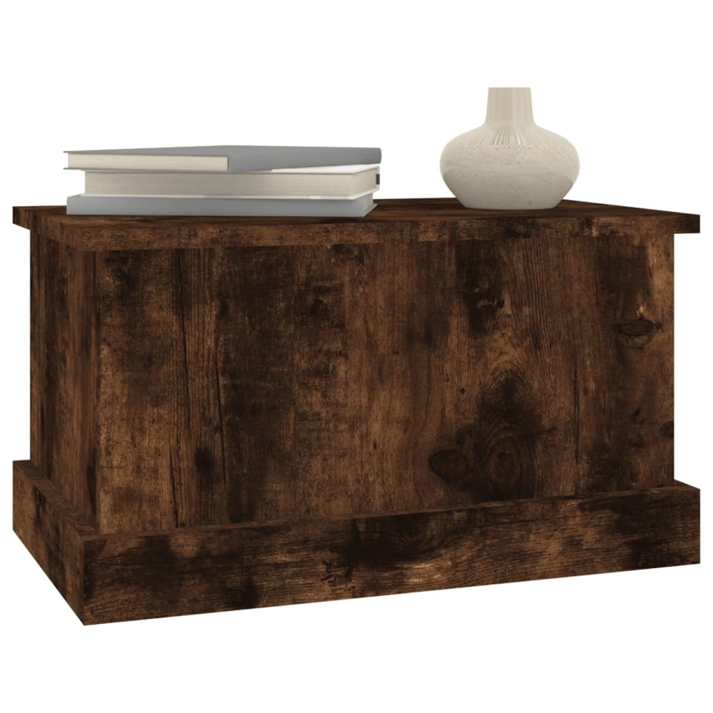 vidaXL Smoked Oak Storage Box with Lift Top Lid Image 3