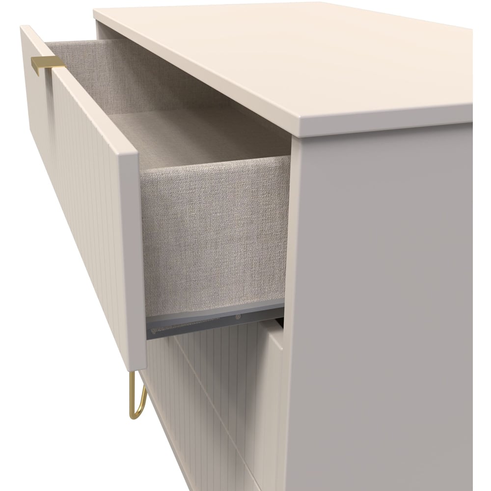 Crowndale Linear 3 Drawer Kashmir Matt Wide Chest of Drawers Ready Assembled Image 6