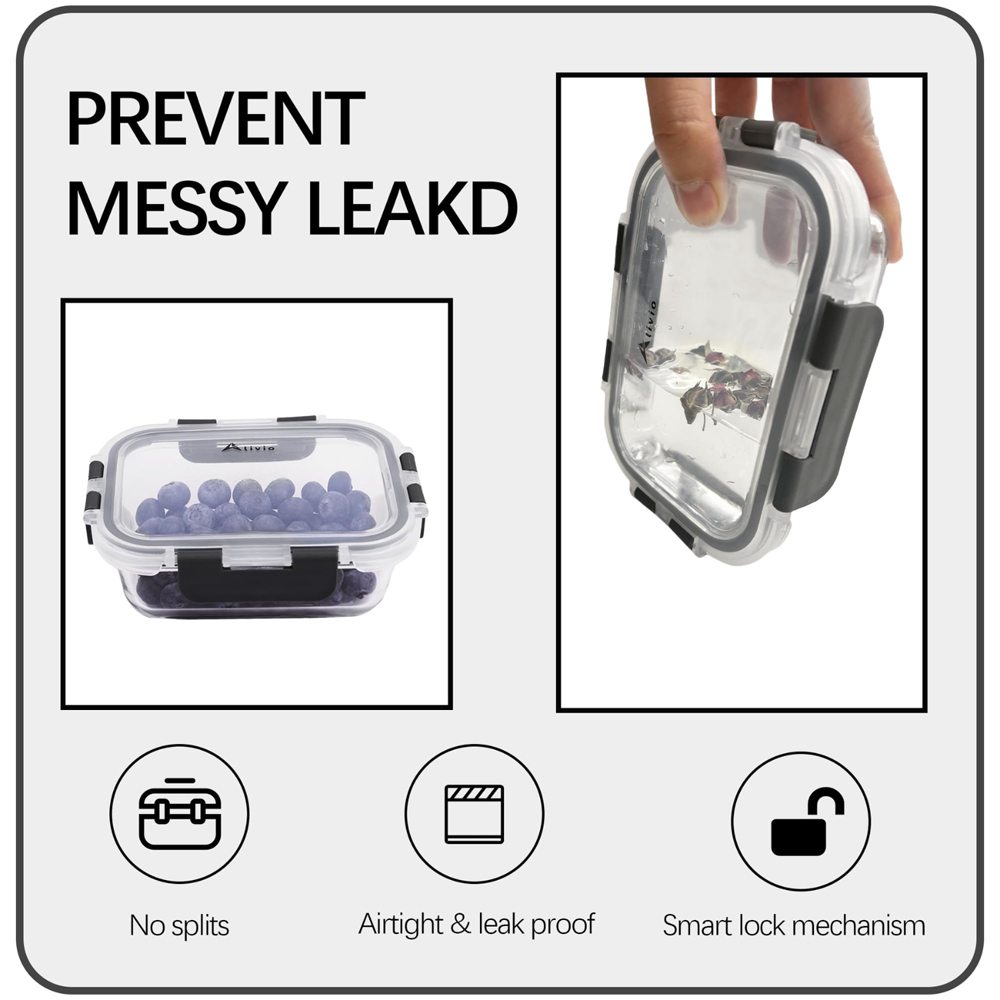 Alivio Food Storage Container with Lid 10 Pack Image 8